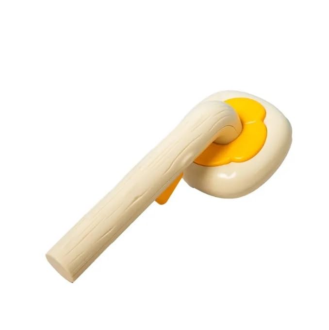 Credly Cat Brush with Release Button, flower Shape, Self Cleaning, Dog Comb for Cats Dogs Puppy Rabbits Bunny, Groom and Clean, Massage, Hair Removal, Safe for Pets(Orange) - Image 1