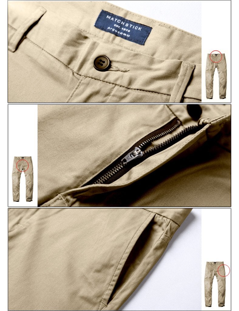 Match Men's Slim Fit Tapered Stretchy Casual Pants (34W x 31L, 8050 Apricot) - Image 4