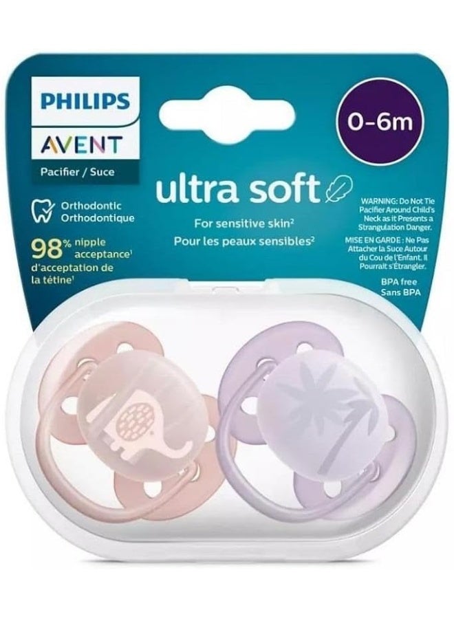 Avent Philips Avent Ultra Soft Pacifier Set for Girls - Image 1