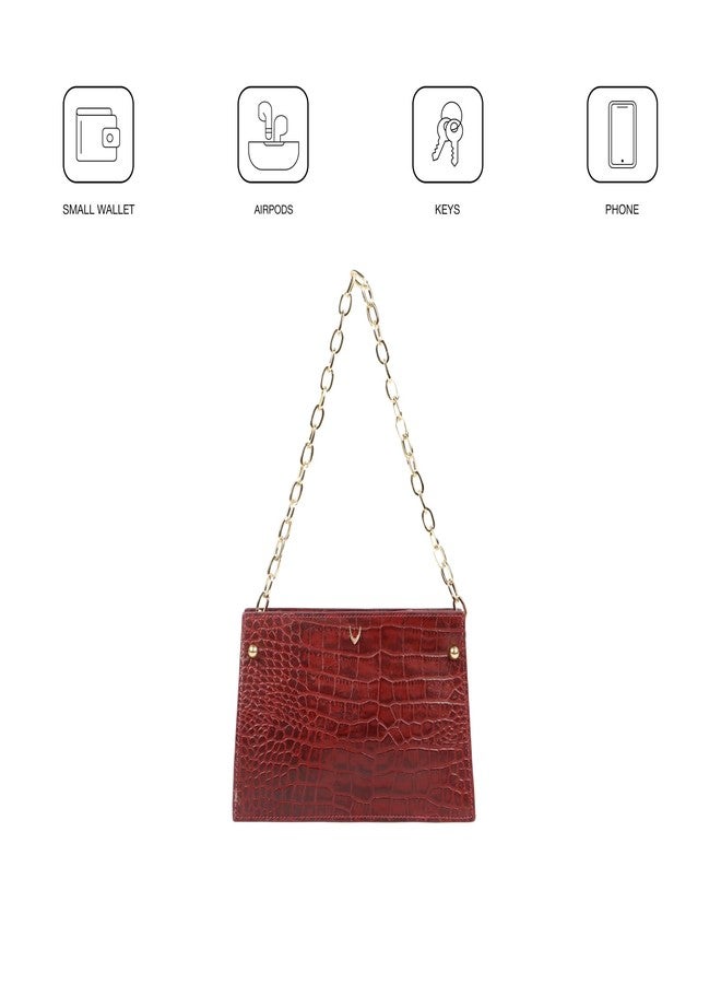 Hidesign Women Shoulder Bag (Red) - Image 5