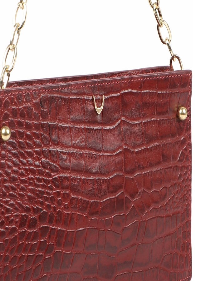 Hidesign Women Shoulder Bag (Red) - Image 4