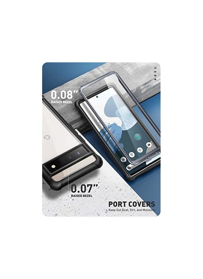 I-blason Ares Series Designed for Google Pixel 6 Pro Case (2021), Dual Layer Rugged Clear Bumper Case with Built-in Screen Protector (Black)  - Image 3