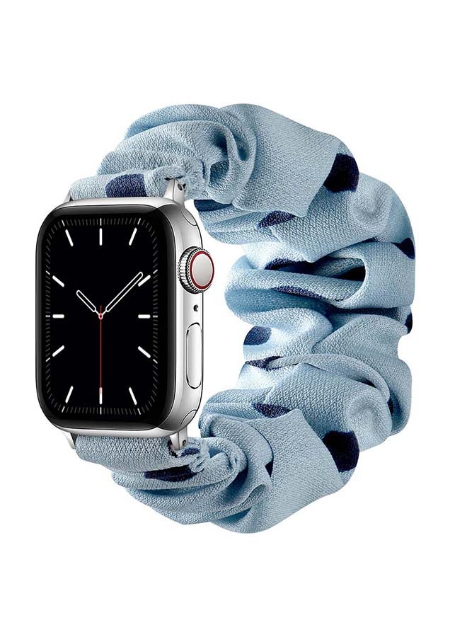 Perfii Flexi Elastic Solo Loop Band For Apple Watch Series 6/SE/5/4/3/2/1 Dot Blue - Image 1