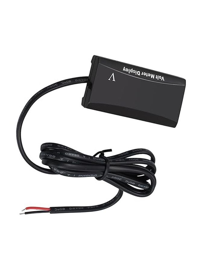 Blue Digital Voltmeter 12V Portable Voltage Gauge for Car Motorbike LED Display - Image 1