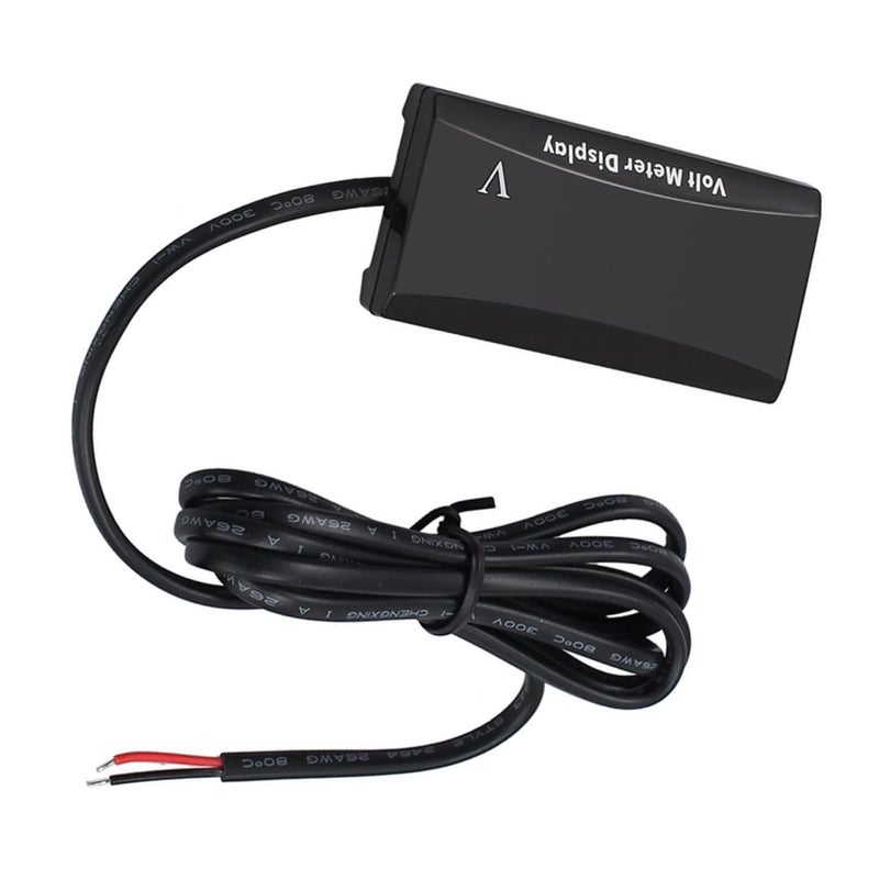 Blue Digital Voltmeter 12V Portable Voltage Gauge for Car Motorbike LED Display - Image 2