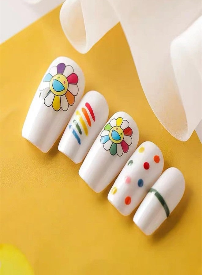 Dedyel Smile Nail Art Stickers Cute Nail Stickers Cartoon Nail Stickers 5D Embossed Smile Face Nail Stickers Kawaii Self-Adhesive Nail Stickers for Women Girls Kids Nail Art Decoration - Image 4