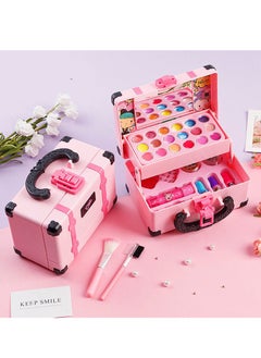 Generic Kids Makeup Kit for Girls, Cosmetic Beauty Set, Portable Makeup Kit with Storage Case, Washable and Nontoxic Cosmetic Toys for Little Girls  - Image 3