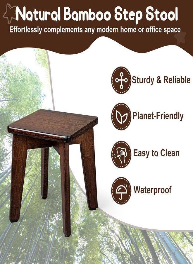 StrongTek Bamboo Small Step Stool, Durable and Stylish Wooden Step for Adults and Kids, Perfect for Kitchen, Bathroom, Bedroom, or Living Room, Non-Slip, Compact, Portable, Easy to Store (Chocolate) - Image 3