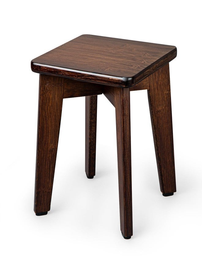 StrongTek Bamboo Small Step Stool, Durable and Stylish Wooden Step for Adults and Kids, Perfect for Kitchen, Bathroom, Bedroom, or Living Room, Non-Slip, Compact, Portable, Easy to Store (Chocolate) - Image 1