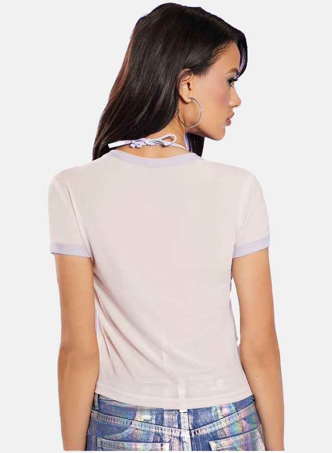 FOREVER 21 Sea Side Sequin Ringer Tee - Image 4