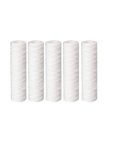 Water Filter Replacement Cartridges 10" Polypropylene Cotton Sponge Universal Cartridges, Standard Pre-filter Yarn Sediment for Standard RO Systems (Pack of 5, 10" Cotton Yarn (160g))