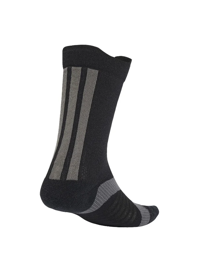 Adidas Runxclima Sock Black Running Socks For Unisex 2 - 3.5