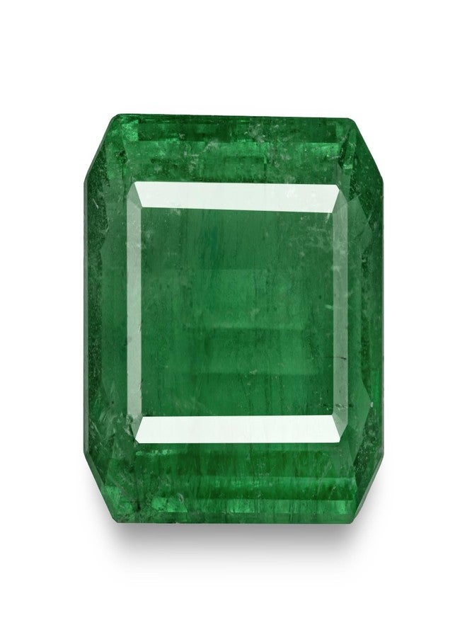 GEMS RIVER 4.00 Ratti Astrologer Certified Zambian Emerald/Panna Earth Mind Stone Natural Certified Original Loose Gemstone (Y142) - Image 1