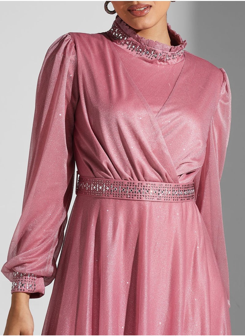 Shimmer A-Line Dress
