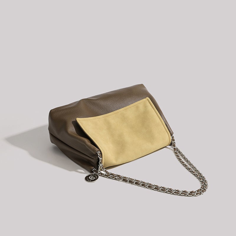 High-Quality Chain Tote Bag For Women 2023 New Versatile Large Capacity Class Shoulder Bag Lychee Pattern Underarm Bag - Image 4