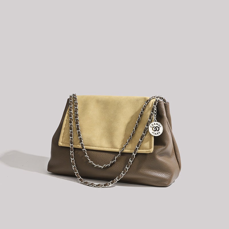 High-Quality Chain Tote Bag For Women 2023 New Versatile Large Capacity Class Shoulder Bag Lychee Pattern Underarm Bag - Image 2