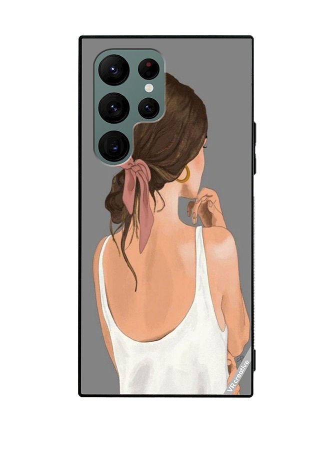VR CREATIVE Protective Case Cover For Samsung Galaxy S22 Ultra 5G Girl Design Multicolour - Image 1