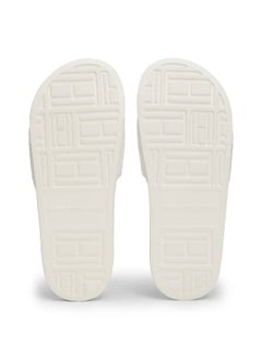 TOMMY HILFIGER Women's Monogram Pool Slide Flip Flops - Polyester, White  - Image 5