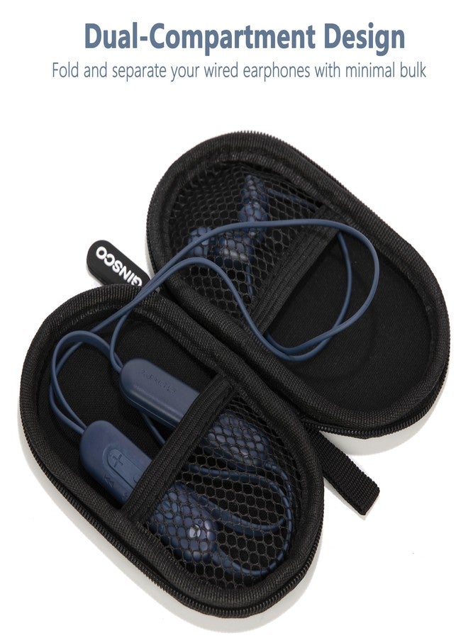 Ginsco Portable Mini Hard Shell Earbuds Case for Beats Flex Wireless Earbuds/Sony WI-C100/Apple EarPods/Wired Ear Buds, Travel Case for Earphones and Earplugs - Image 3