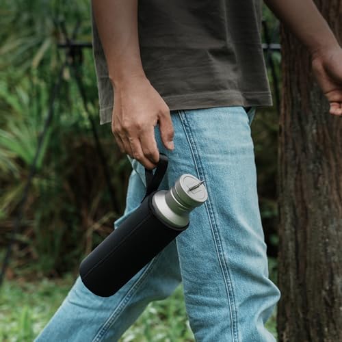 usharedo Outdoor 750ml Titanium Sports Bottle with Lid Flask Wide Mouth Water Bottle Canteen Drinking Bottle for Camping Cycling Hiking Ti3253d - Image 5