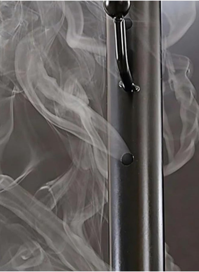 ELTRAZONE Clothes Incense Burner Stand - 175cm long bakhoor burner stand hanger with cloth hooks and holes for steaming clothes for Indoor Ourdoor(White) - Image 4