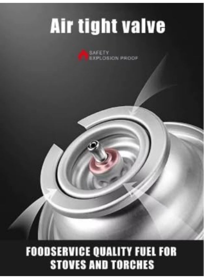 اسطوانة غاز البوتان علبة غاز بوتان (عدد 2 اسطوانات) لتشغيل الولاعات والبوتاجاز المحمول وادوات التخييم والسفاري  لتشغيل البشبوري المحمول 220 جرام - Image 4