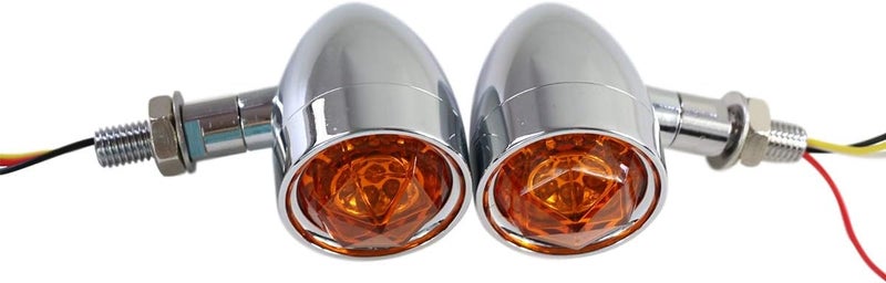 FATECIM Motorcycle LED Turn Signal Lights - Chrome - Image 4