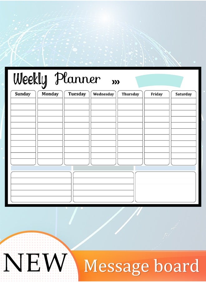 Generic Erasable Month Week Planner Magnetic Whiteboard Calendar Weekly Planner Refrigerator Whiteboard with Pen Reusable Soft Magnetic Calendar Family Planner Table  - Image 1