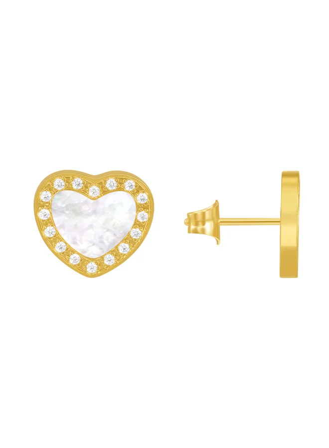 Lumora Gold Plated Stainless Steel Stud Earrings for Women