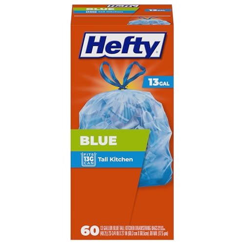 Hefty Blue Trash Bags Blue 13 Gallon 60 Count - Image 2