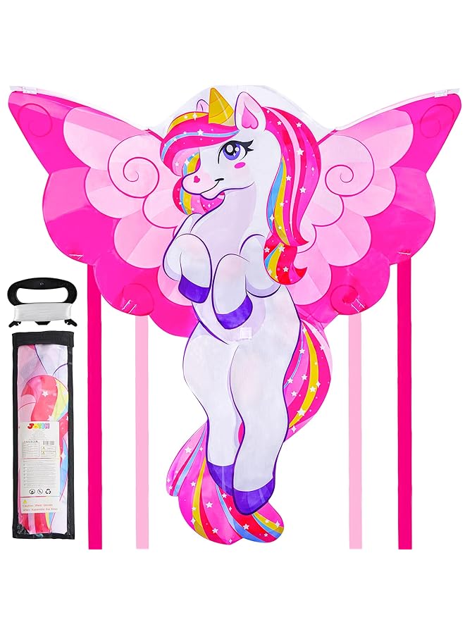 JOYIN Unicorn Kite Easy To Fly Huge Kites For Kids And Adults With 80M Kite String Large Beach Kite For Outdoor Games And Activities - Image 1