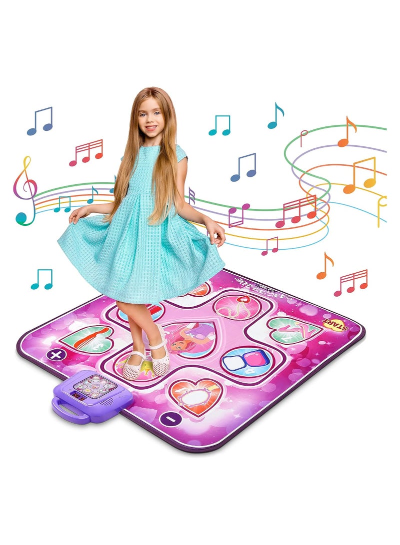 Dance Mat Dance Mat Music Mat with LED Light Adjustable Volume Built-in Music Dance Games Gifts for Kids Girls Boys 4-8 Years Old  - Image 3