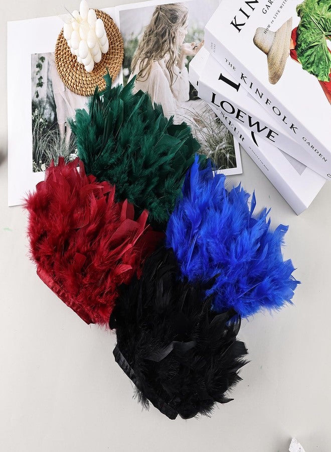 whitefeather Black Turkey Feathers Trim Fringe 2Yard 4-6inch for Party Clothing DIY Sewing Craft Wedding Dress Decoration Natural Fluffy Turkey Feather Trim - Image 4