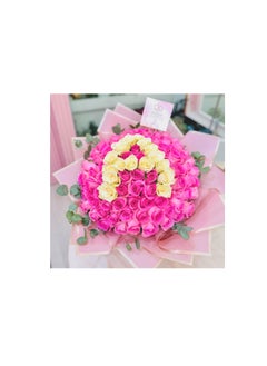 Danaya's Flowers Flower Bouquet - 100 pcs Roses with Letter  - Image 1