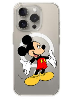 Magnetic Case for iPhone 15 Pro Max 6.7-inch Compatible with MagSafe Wireless Charging, Shockproof Phone Bumper Cover Mickey Mouse 1
