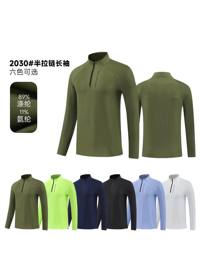 Sports Suits For Men And Women, Half-zip Training Clothes, Long-sleeved Jackets, Autumn And Winter Outdoor Fitness Clothes, Fashionable And Casual