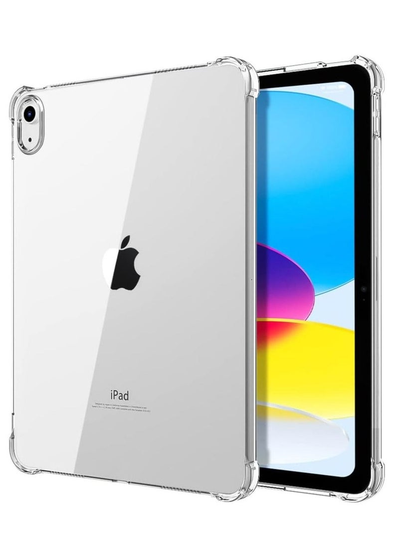 Raxoom iPad 10th Generation Case Clear iPad 10 Case 2022 (10.9 inch Slim & Light Weight Protective Clear iPad Case with Raised Edge and Transparent Back Clear