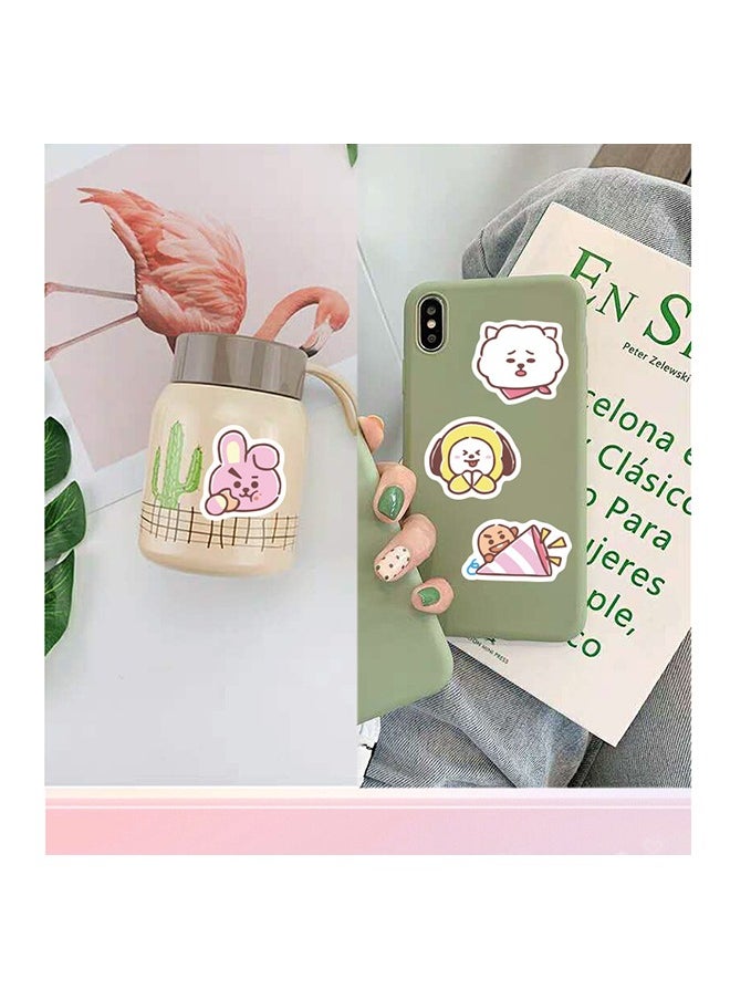 null - 40 Pieces Cartoon BTS Cute Mini Waterproof Stickers No Repeated Image，For Cups Computer Mugs Books - Image 1
