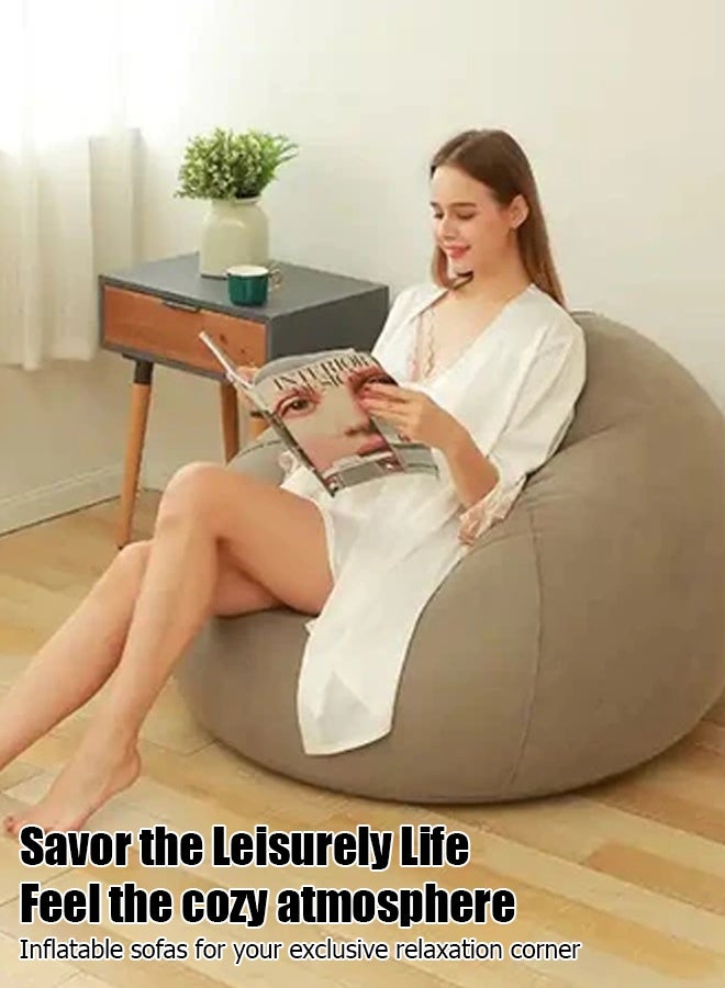 Generic Flocking inflatable sofa, PVC adult spherical sofa, single spherical sofa, foldable outdoor leisure sofa  - Image 1