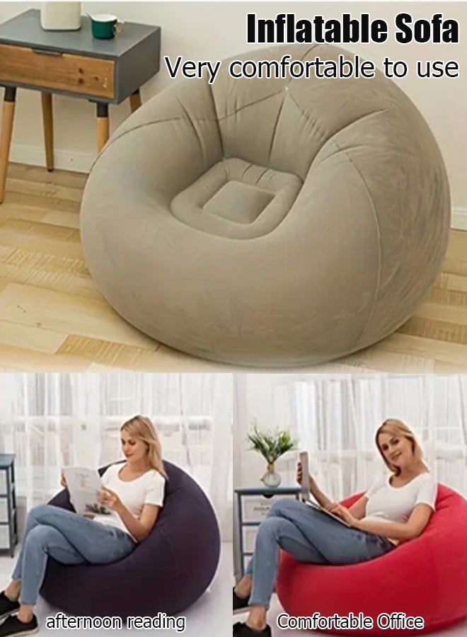 Generic Flocking inflatable sofa, PVC adult spherical sofa, single spherical sofa, foldable outdoor leisure sofa  - Image 4
