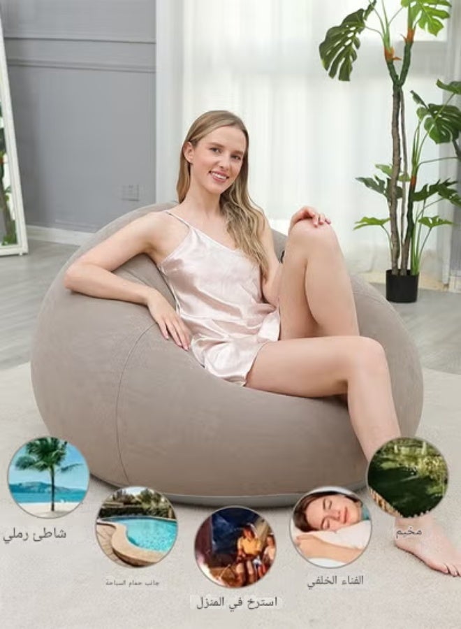 أريكة قابلة للنفخ، أريكة كروية للبالغين، أريكة كروية مفردة، أريكة قابلة للطي في الهواء الطلق - Image 4