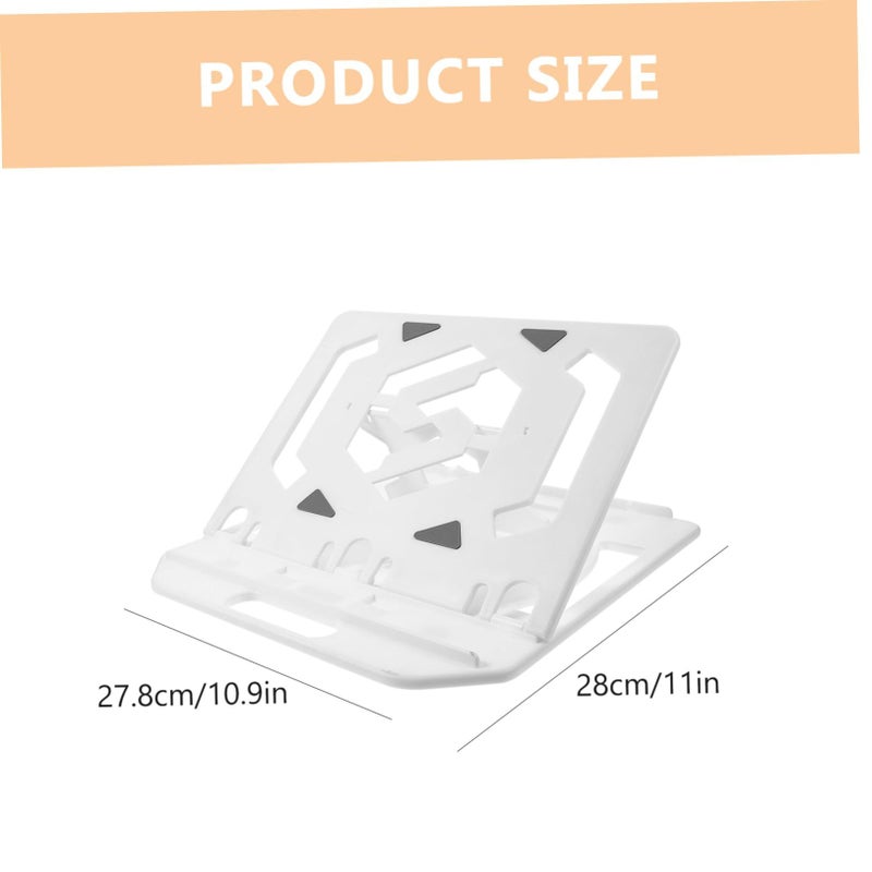 Adjustable Ergonomic Laptop Stand Portable Riser For Computer Monitor Desk White - Image 3