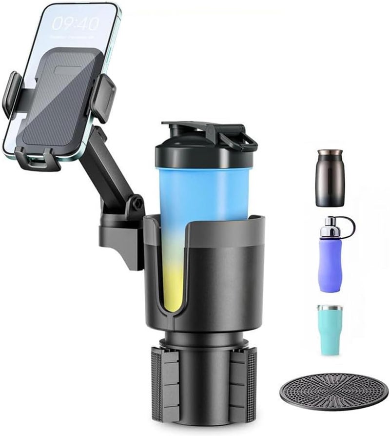 OBEST 2 in 1 Car Cup Holder Phone Mount, Universal Car Phone Stand，car cup holder expander, 360° rotatable mobile for car - Image 1