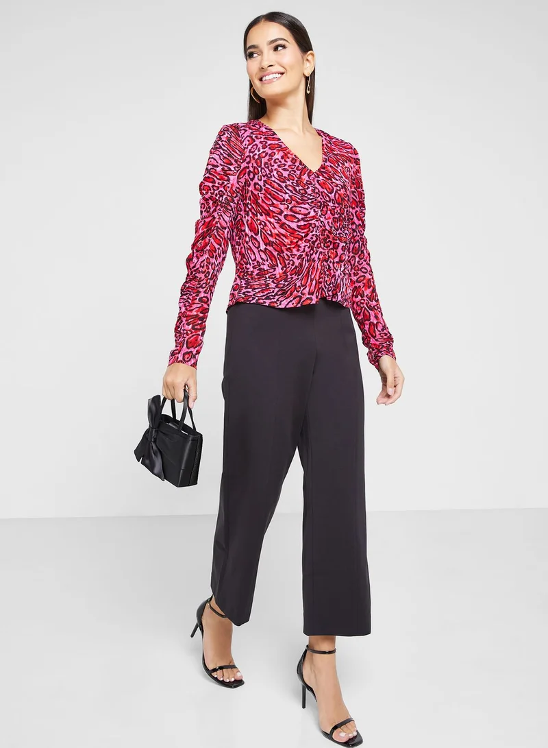 WHISTLES Leopard Print Top
