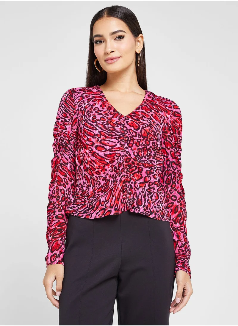 WHISTLES Leopard Print Top