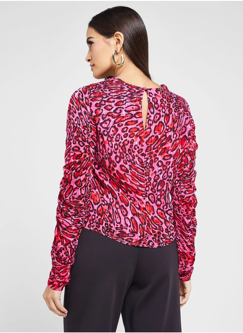 WHISTLES Leopard Print Top