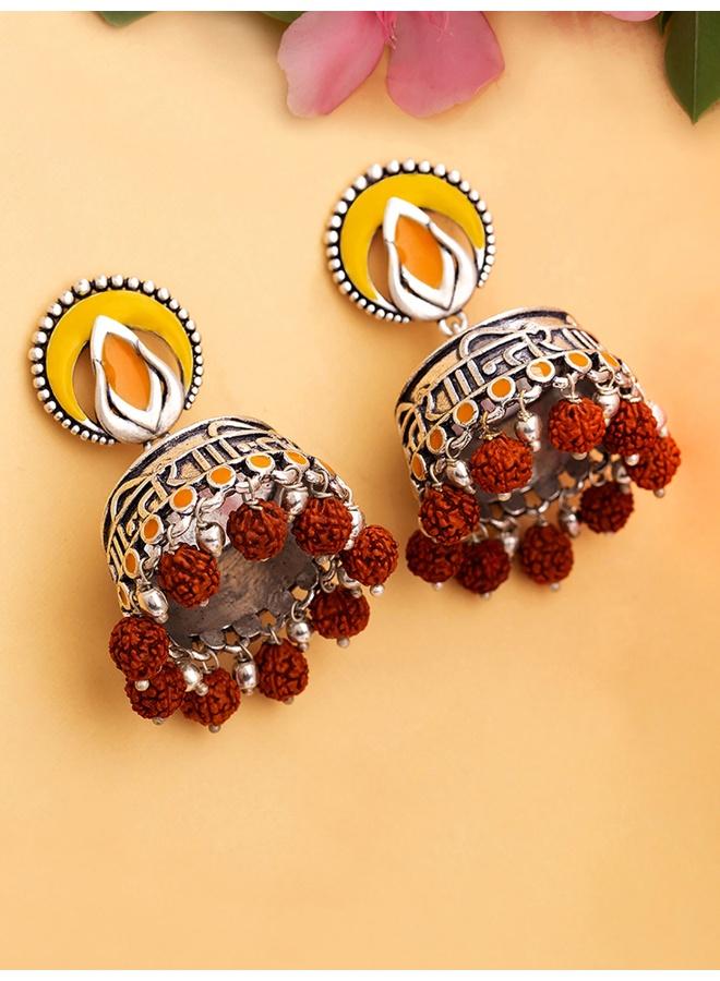 VOYLLA Aham Brahmasmi Shanti Jhumka Earrings - Image 1