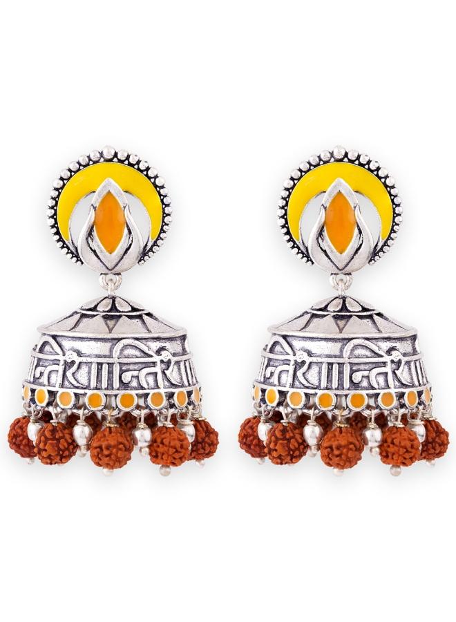 VOYLLA Aham Brahmasmi Shanti Jhumka Earrings - Image 2