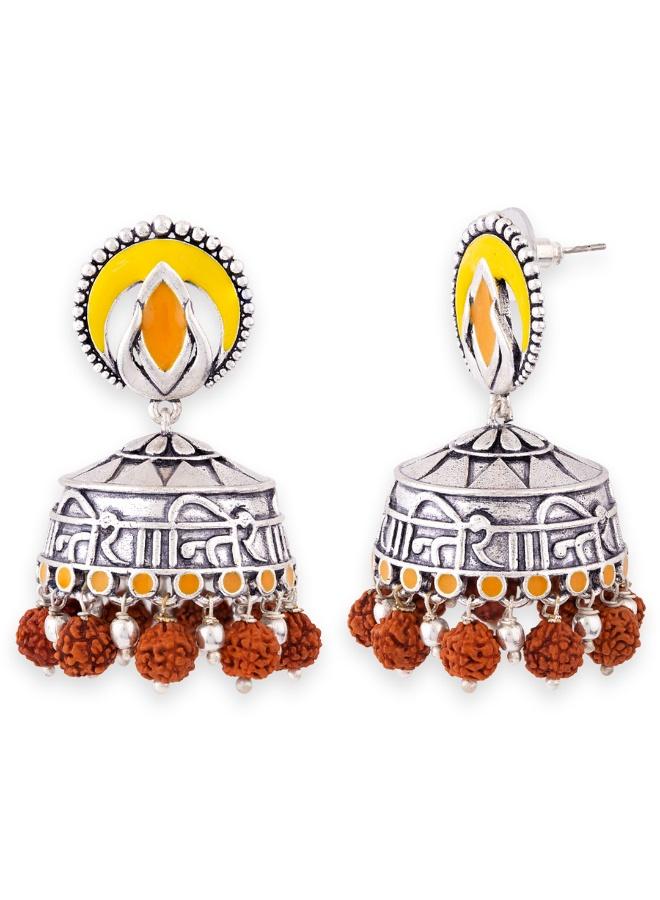 VOYLLA Aham Brahmasmi Shanti Jhumka Earrings - Image 3