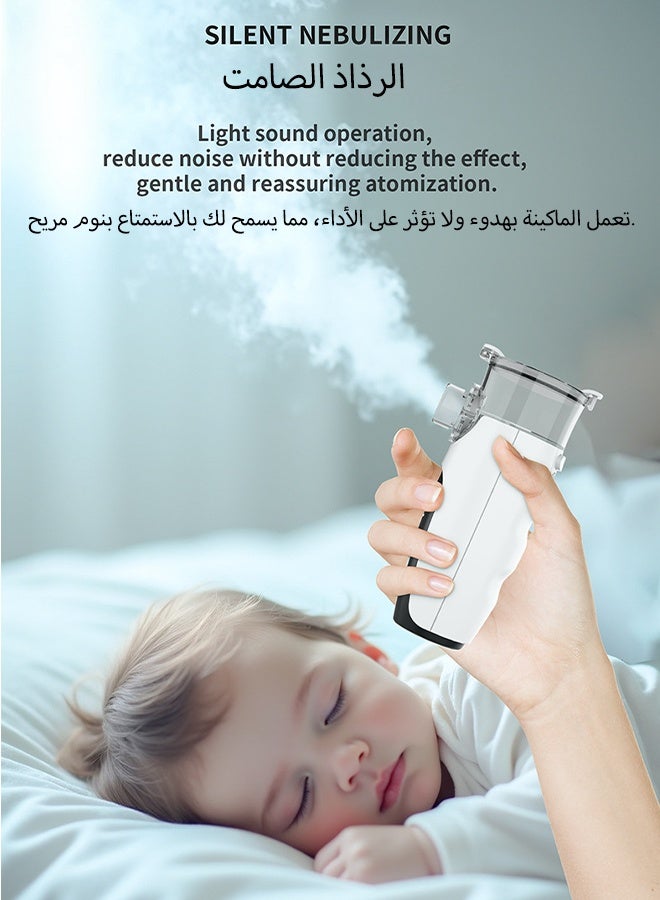 كيلو كيلو فولت أحدث جهاز استنشاق رقمي ذكي وملون للبالغين والأطفال، جهاز استنشاق محمول باليد مزود بوظيفة مؤقت - جهاز استنشاق شبكي بالموجات فوق الصوتية، جهاز استنشاق بخار بارد كبير، تشغيل هادئ، بطارية تدوم طويلاً بسعة 300 مللي أمبير، مناسب للمنزل والمكتب والسفر - Image 4